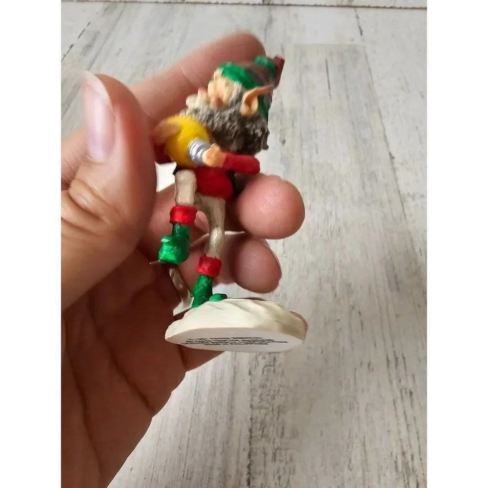 Enesco nimble AS IS football player Sandi zimnicki North Pole village elf vintag